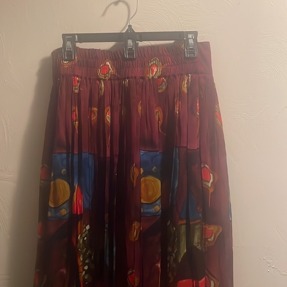 Dorothy Schoelen‎ PLATINUM VTG Abstract Maxi Skirt Size 14 Grandma - Picture 6 of 9